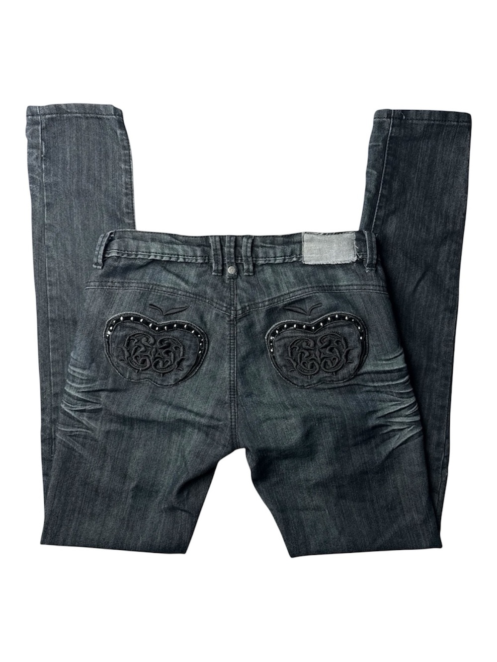 Apple Bottoms Jeans with Black Embroidered Apple Pocket Detail